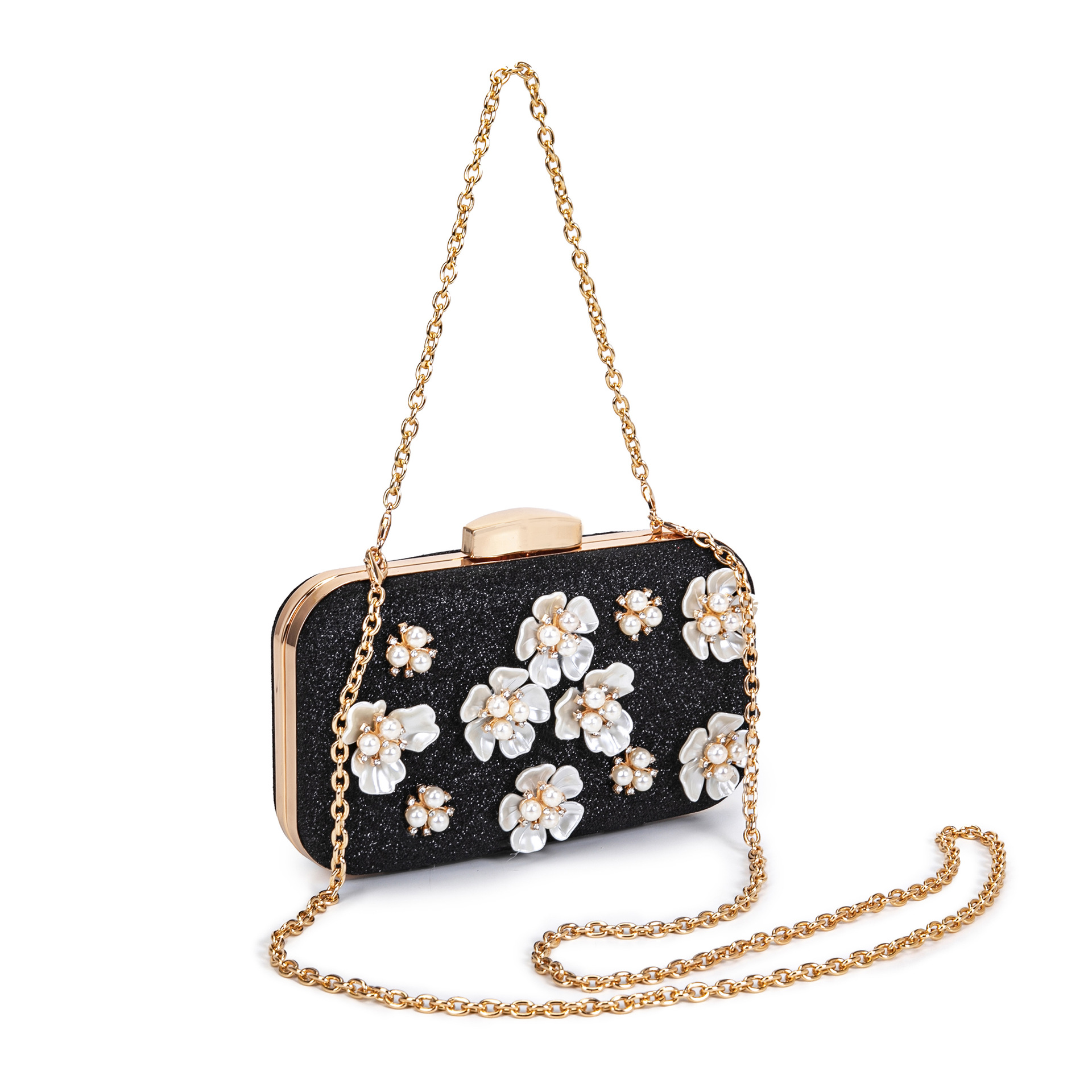 Damas flores bolsas de cena diseño floral de gran capacidad floral bolsas de cena de hombro bolsas de cena un cabello