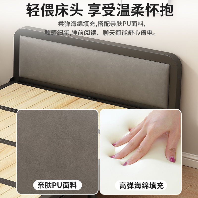 Cama plegable simple de madera sólida casa cama individual alquiler de habitaciones plegables cama doble de almacenamiento estudio siesta cama pequeña