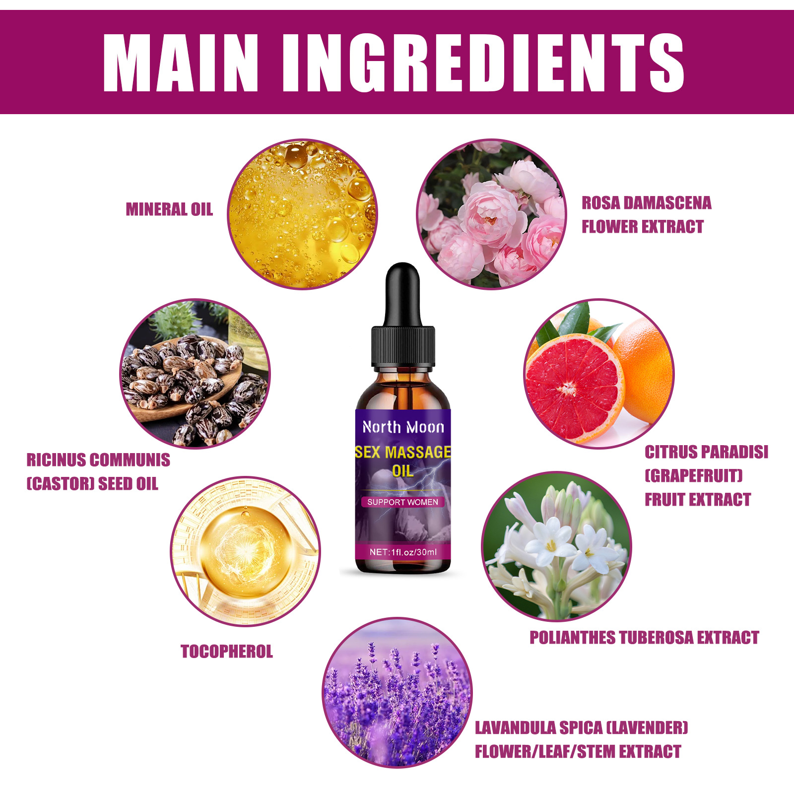 Lavender Jasmine Massage Oil with Vitamin E 30ml for Relaxation and Skincare