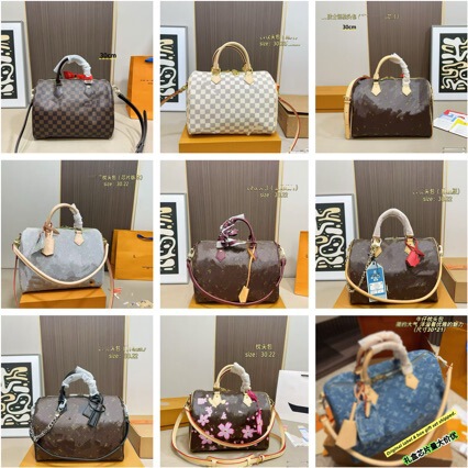 Foreign trade Guangzhou high-quality speedysofo30dack Boston handbag pillow bag genuine leather shoulder crossbody travel bag