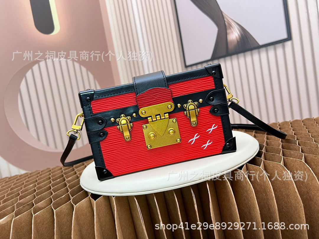 Louis Vuitton Petite Malle Red Epi Leather