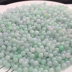Natural Burmese Jade a Goods Unisex 7mm Double Color Beads Jade Beads Wholesale