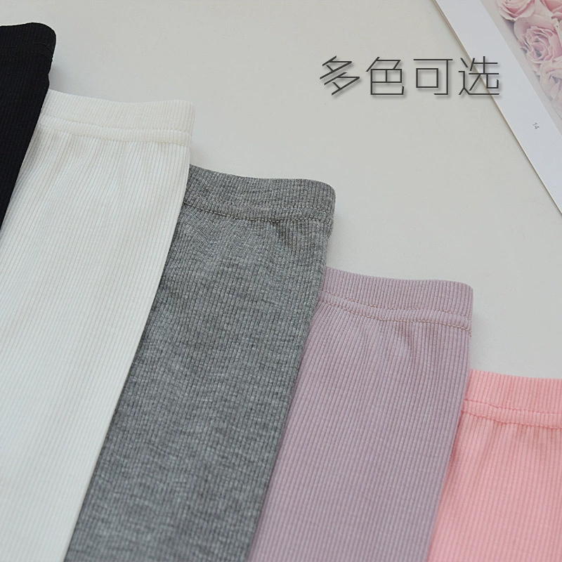 Girls' Summer Leggings Thin Ribbed Safe Shorts, Lightweight, Sizes 90–140 cm