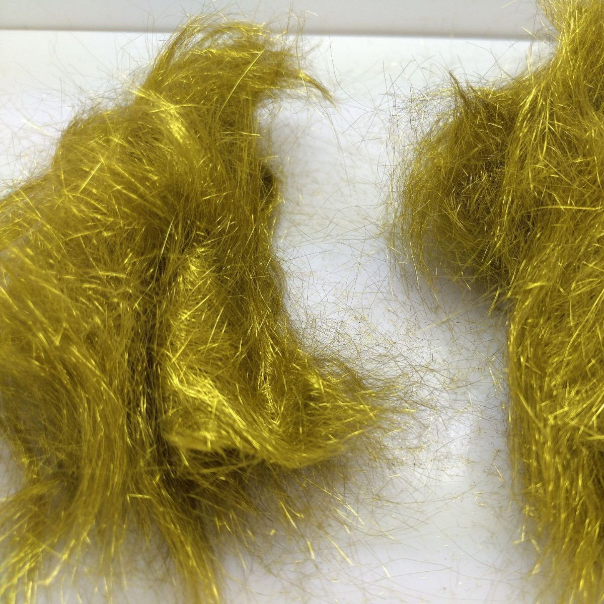 色纺用亮金亮银色短纤维渔具绑钩子细极窄透明白彩虹闪色长纤维