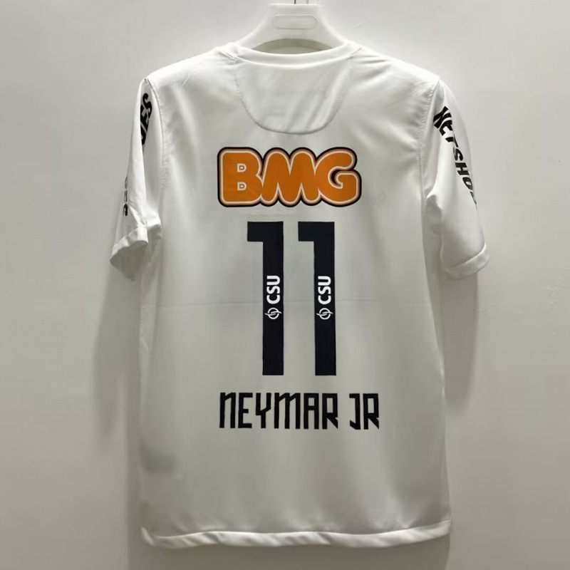 复古12-13桑托斯球衣11号内马尔纪念球迷版NeymarSantos jersey