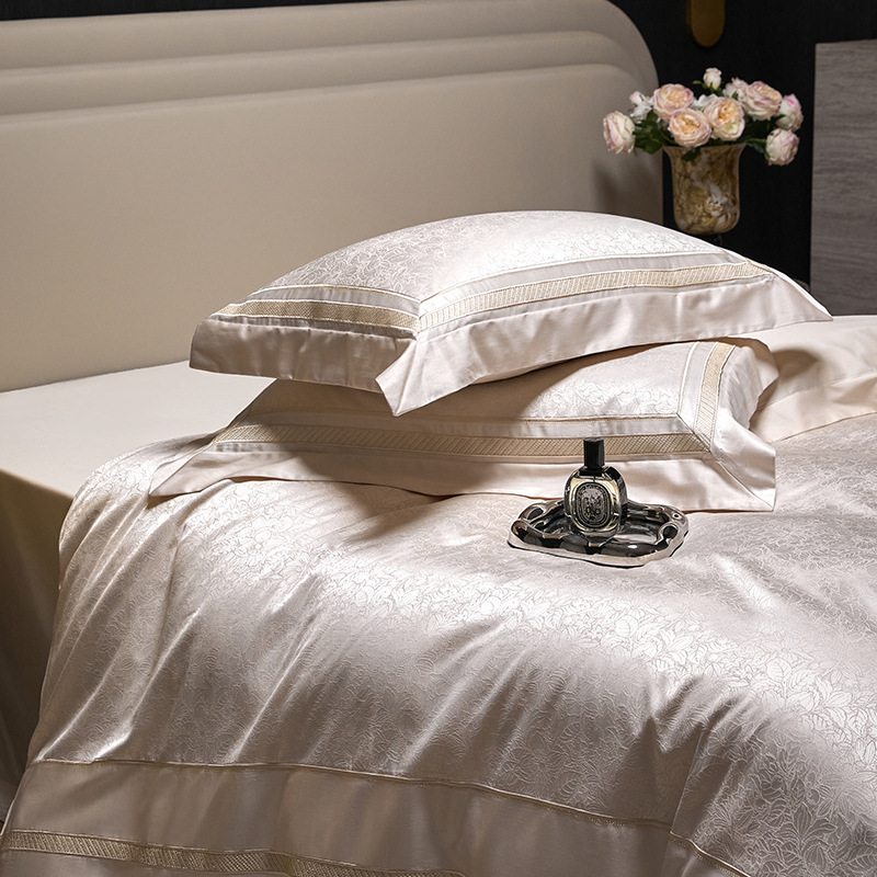 Elegant Luxury Cotton Duvet Cover Set High Thread Count Bedding_voghion.com