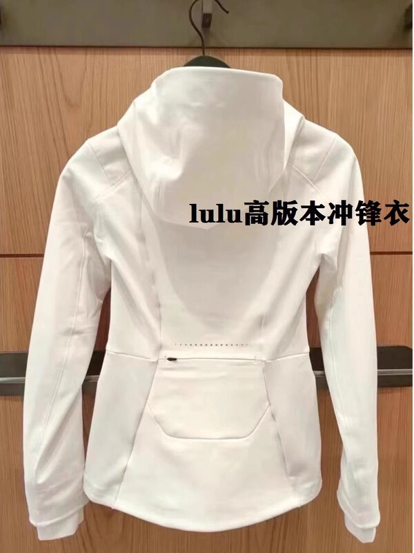lulu春季软壳连帽显瘦夹克冲锋衣同款女士户外徒步修腰款棒球服|undefined
