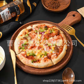 乌檀木木质托盘牛排盘披萨盘面包寿司家用乌檀木牛排板日式西餐盘