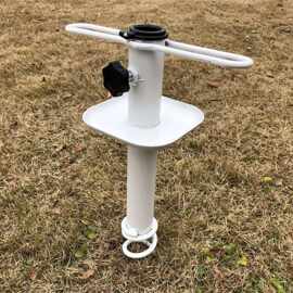 户外太阳摆摊伞底座亚马逊铁质螺旋地插沙滩伞地插伞底座便携底座
