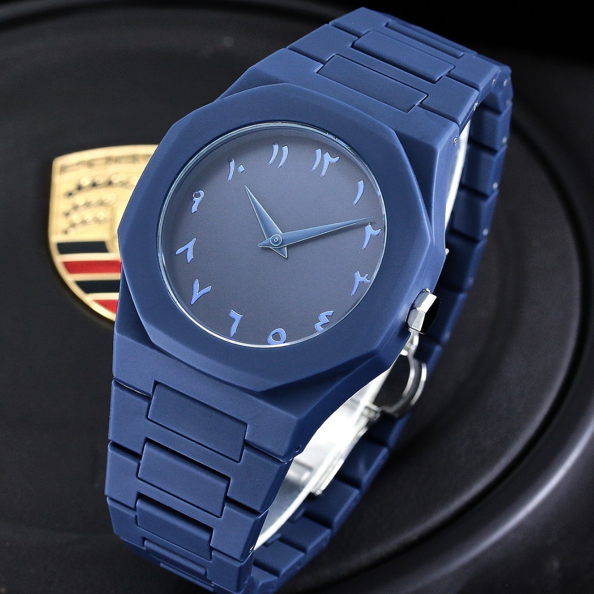 Foreign Trade Middle East Popular Men's Arabic Numeral Watch High-End Business Waterproof Plastic Strap Quartz Watch