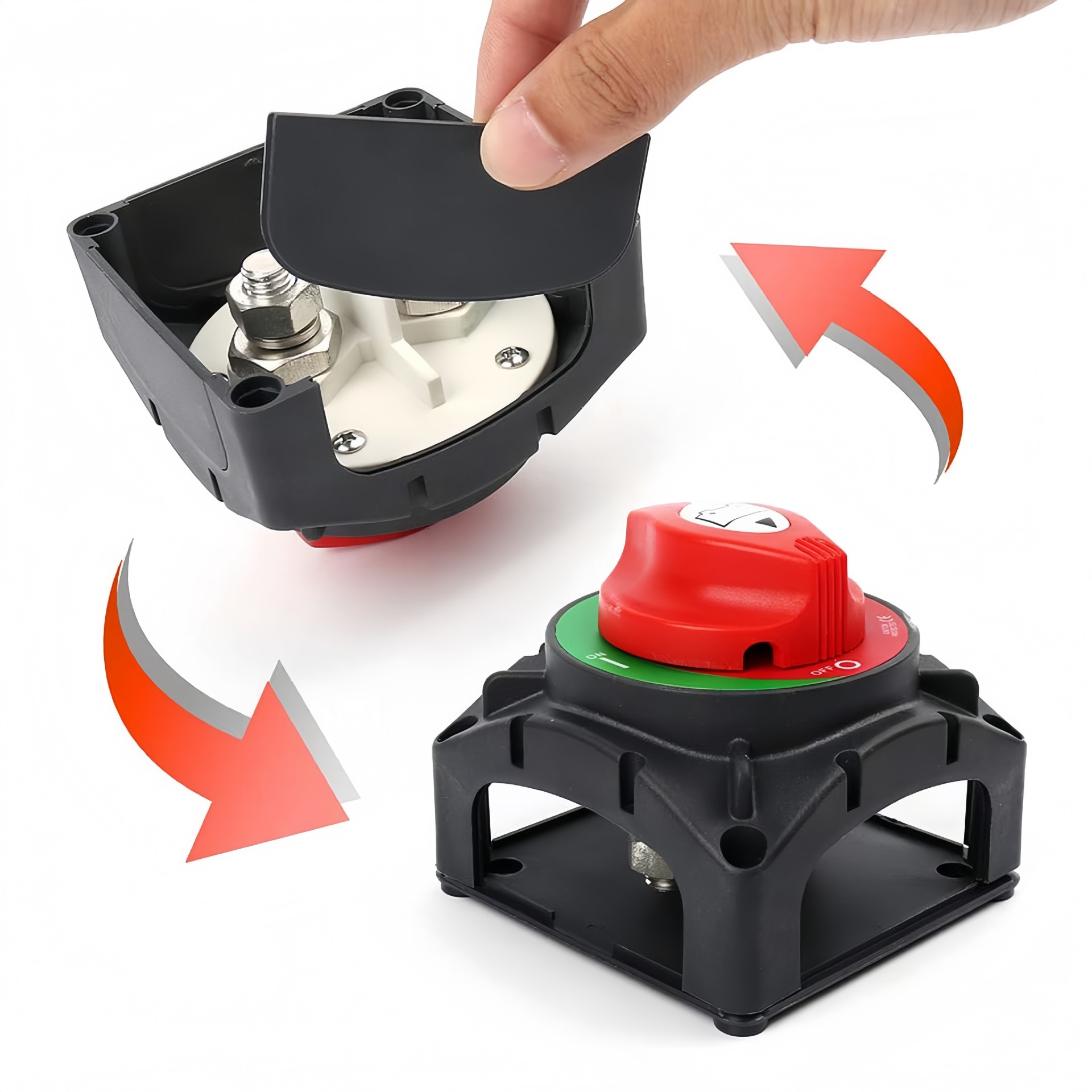 12V-48V Heavy-Duty Battery Power Switch Truck Trailer Ship Yacht 600A High Current Power-Off Switch