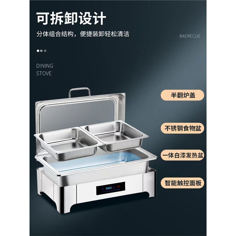 horno de buffet de acero inoxidable comercial hidráulico visual horno buffet horno de hotel horno de desayuno calefacción eléctrica horno de aislamiento de calor platos
