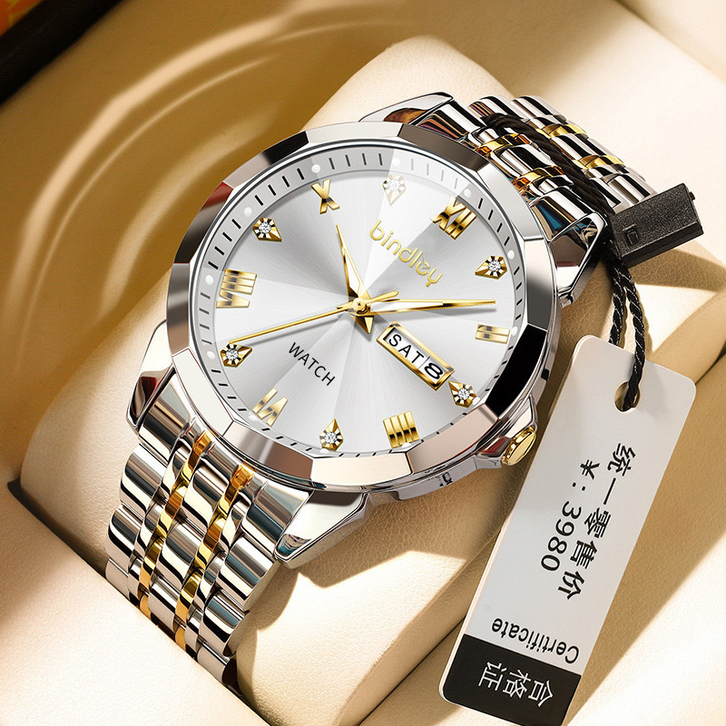 Foreign Trade Hot-Selling 2025 New Men's Watch Men's Large Dial Luminous Men's Watch Men's High-End Calendar Quartz Watch