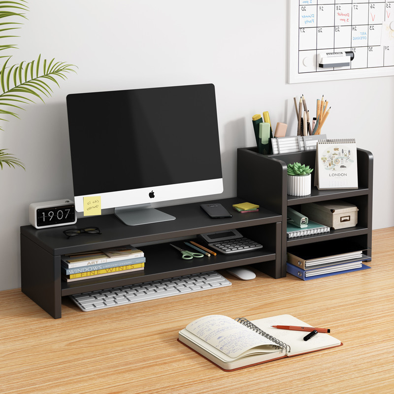 Desktop computer stand monitor support shelf display screen pad base office desktop shelf