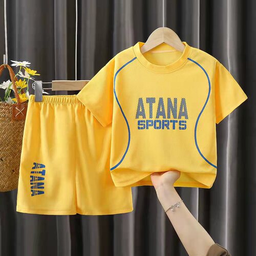 Boys 'quick-drying clothes, children's sports suits, summer girls' basketball suits, middle and older children's short-sleeved foreign-style football suits