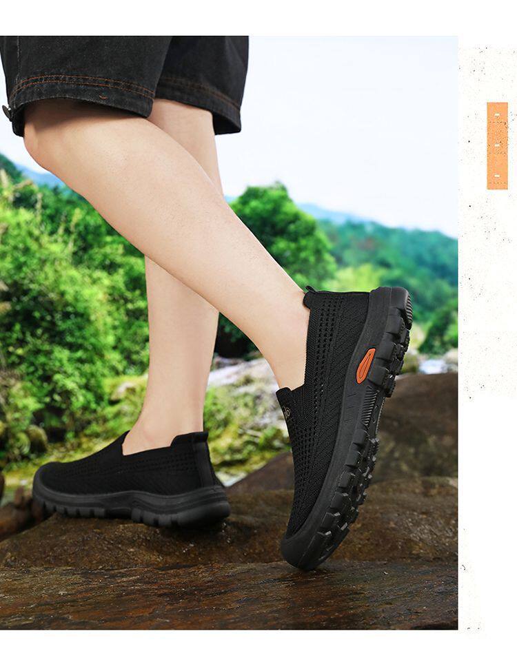 Giày lười nam vải dệt lưới thoáng khí kiểu cổ điển, đế bằng, mang nhẹ nhàng — Giày thể thao nam QQ Flyknit - Màu đen [Đóng hộp], QQ nam dệt kim - màu nâu [hộp], QQ nam dệt kim - màu xám [hộp] chi tiết 23