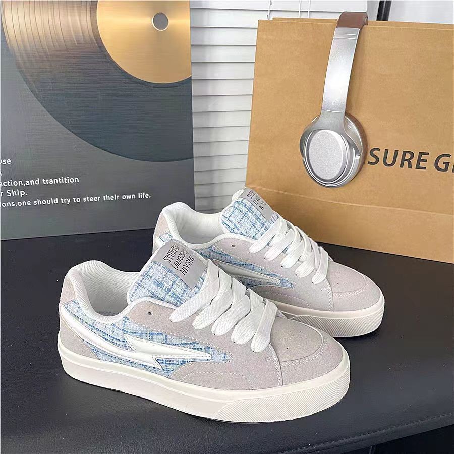 Zapatos japoneses originales de alto valor azul retro zapatos de skate de altura baja para mujeres ins versátiles zapatos azules casuales altos image 3