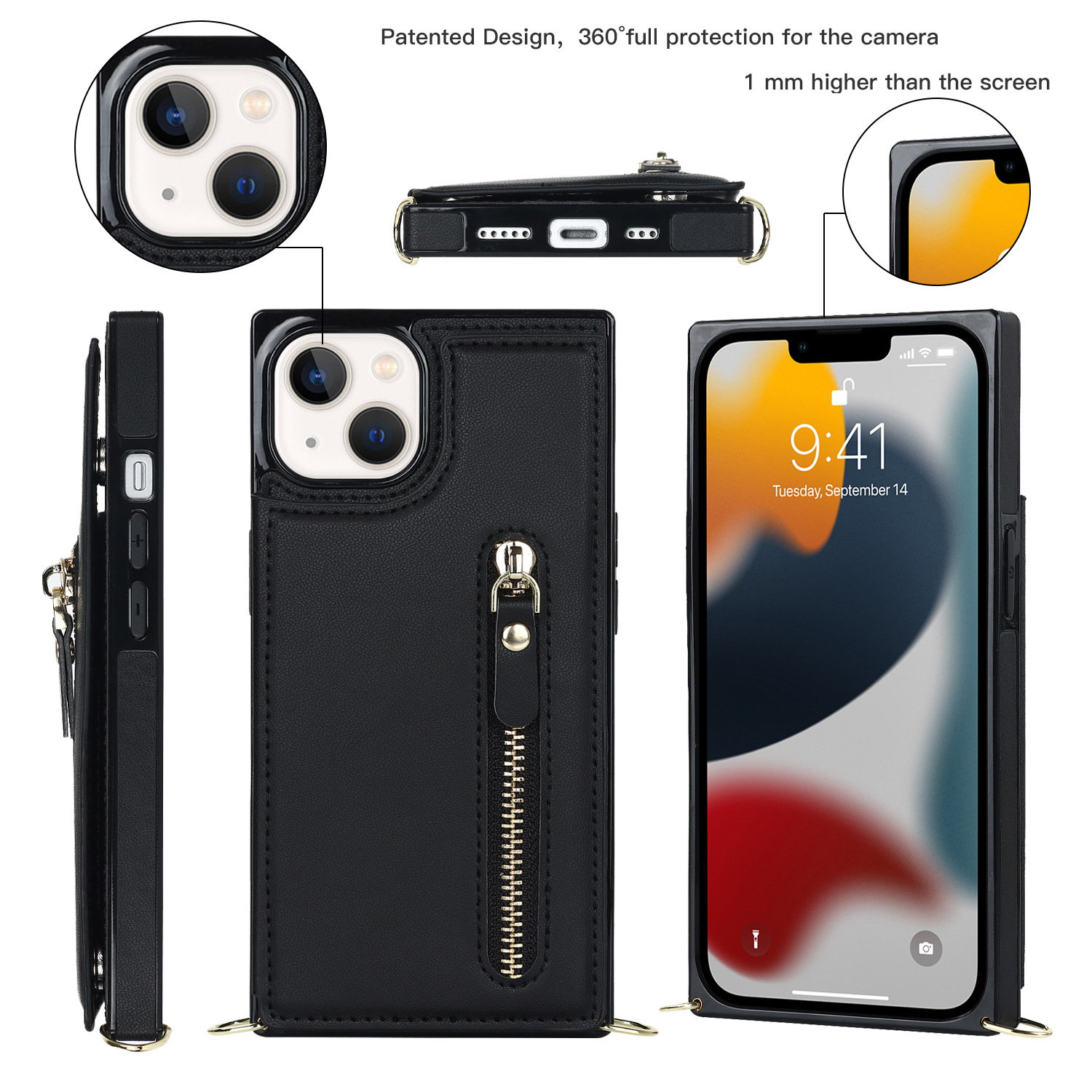 Handyhülle Aus Leder Für Iphone Pro Umhängetasche Mit Band_voghion.com