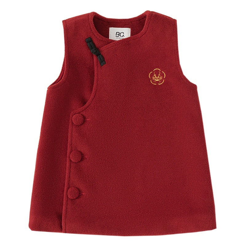 Ropa infantil Youbao, conjunto de Año Nuevo, chaleco para niños, conjunto para hermanos, vestido chaleco con botones para niñas, ropa exterior de estilo chino