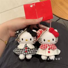 英伦风斗篷变装kitty猫挂件卡通毛绒公仔玩偶钥匙扣包挂饰
