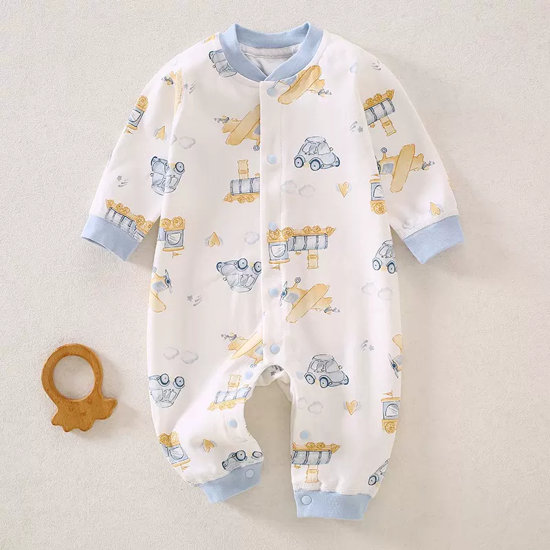 春秋婴儿连体衣纯棉a类新生儿衣服宝宝哈衣连身衣爬服安阳婴童装