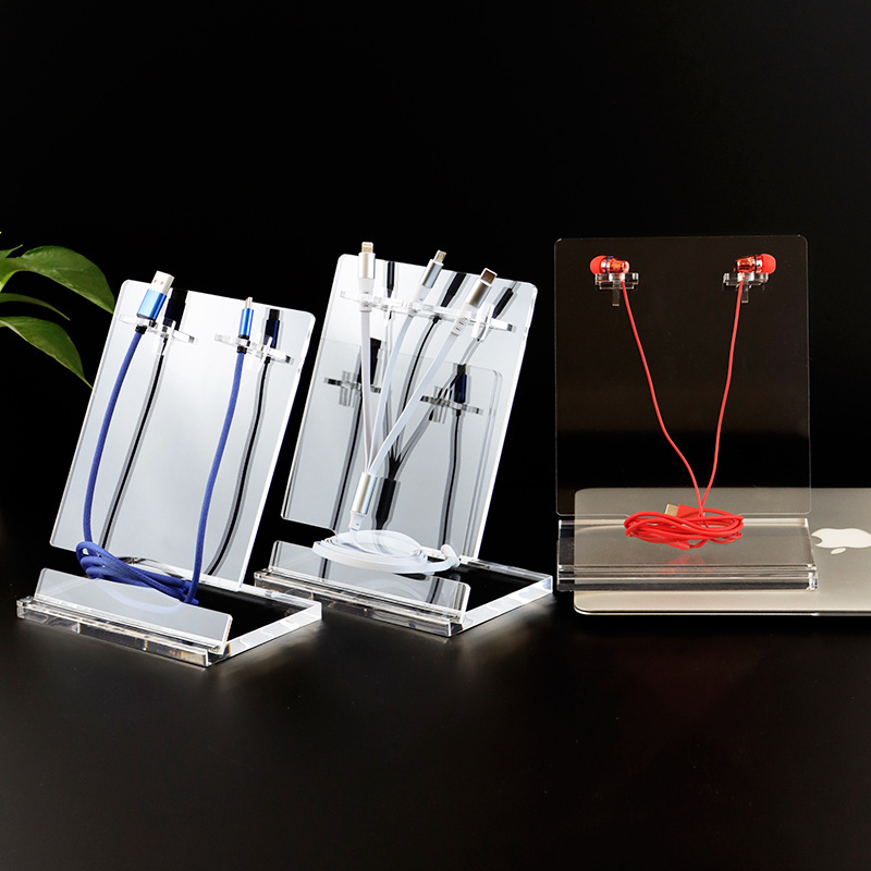 Wired headset earplug display rack three-in-one charging cable display rack USB data cable bracket discount Wired headset earplug display rack three-in-one charging cable display rack USB data cable bracket discount