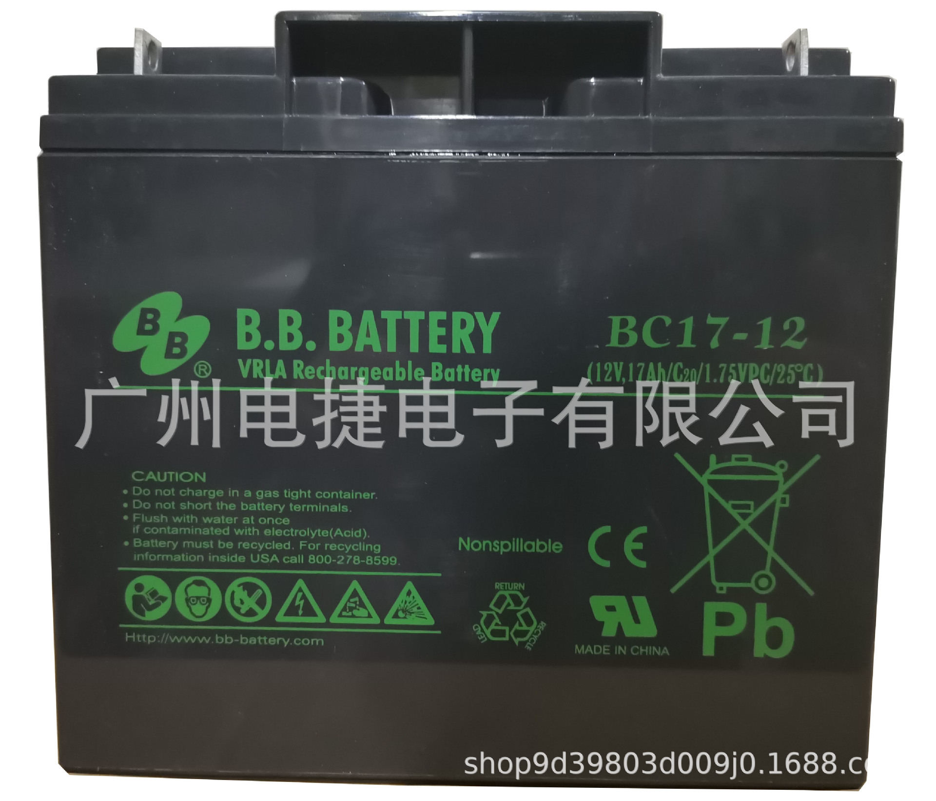 BB美美蓄电池BC17-12 12V17AH用医疗 船舶 电梯 EPS UPS 电信监控