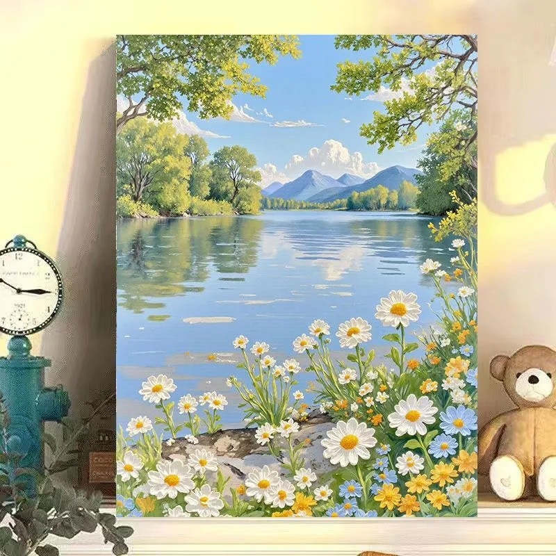 diy数字油画阳光明媚植物花卉自然风光系列手工填色油画装饰画|undefined