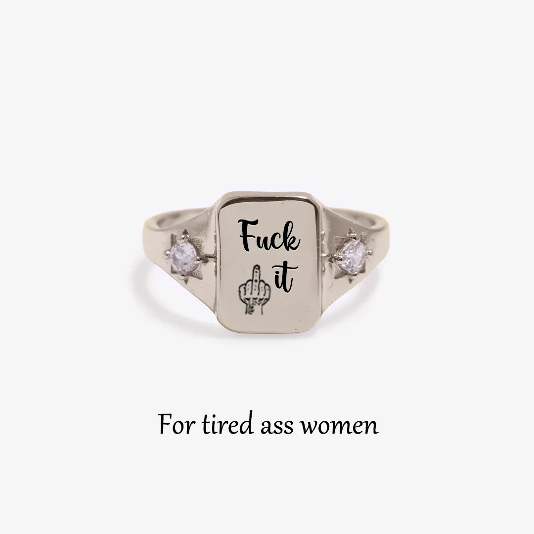 925 Sterling Silver Material Letter Pattern All Seasons Season Women's Gender Plating Design 925 Sterling Silver Letter Rings 925 Sterling Silver Rings