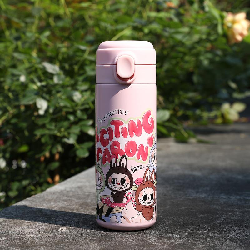 Amazon labubu エンドウ豆カップ高見えとかわいい子供用バウンスカップ 304 ステンレス鋼魔法瓶カップカスタマイズ|undefined