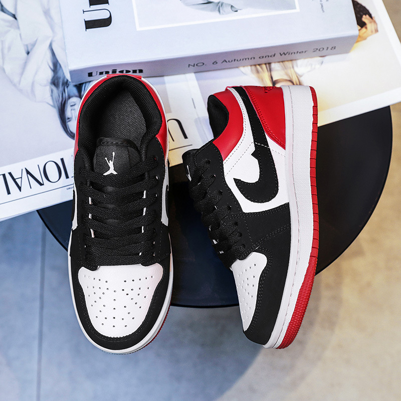 Men's Sneakers Putian Aj Air Force One Black and White Panda Men's Shoes for Middle-Aged and Older Students Boys and Girls Casual Sports Shoes for Women