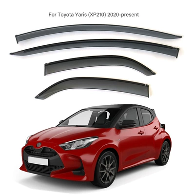 Suitable for Toyota Yaris Hatchback Xp210 2020-on Rain and Shine Window Rainproof Eyebrow (Rain shield) - 2020-on-yaris-hatchback-injection-molded-with-black-stripes