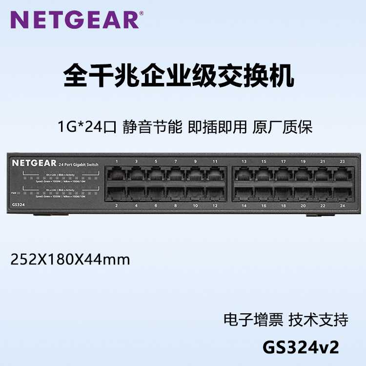 Us Net/NETGEAR GS324 24-port Gigabit Ethernet Switch Network Monitoring Breakout