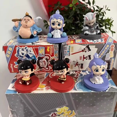 Волшебная детская слепая коробка Nezha, ручная фигурка Dongdongle, маленькие украшения, кукла Nezha Ao Bing, детская игрушка, подарок, розыгрыш