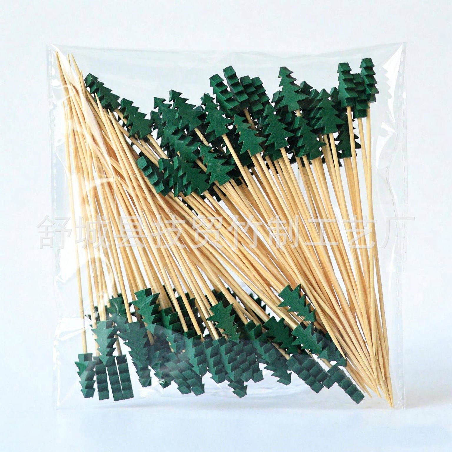 Brochetas Navideñas para Frutas 100 Unidades/Paquete de Bambú, Biodegradable, para Frutas, Barbacoa y Cócteles image 11