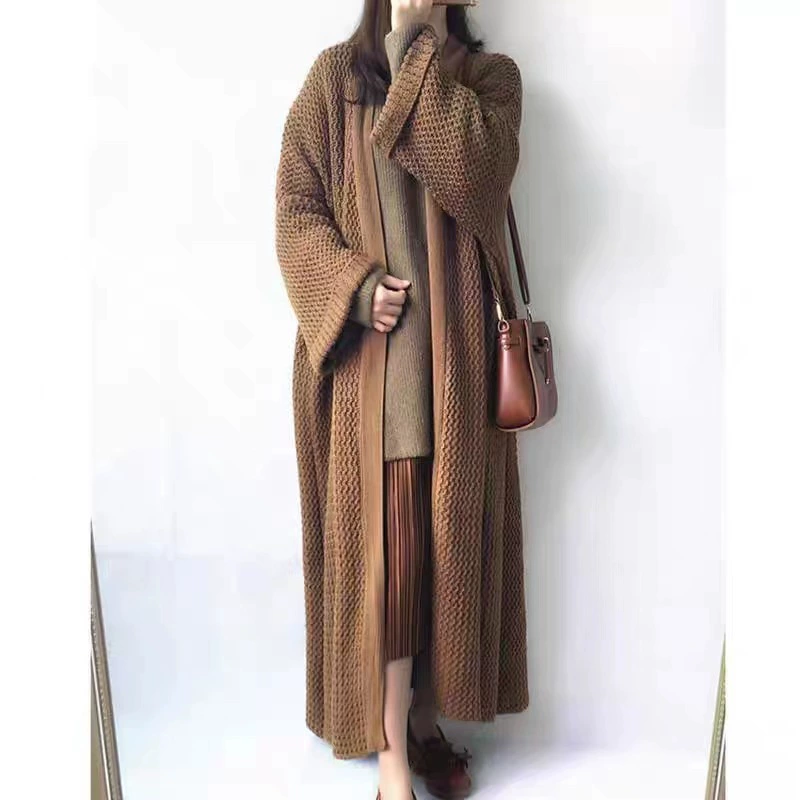 Демисезонная длинная кардиган, свитер, куртка, oversize, плюс размер