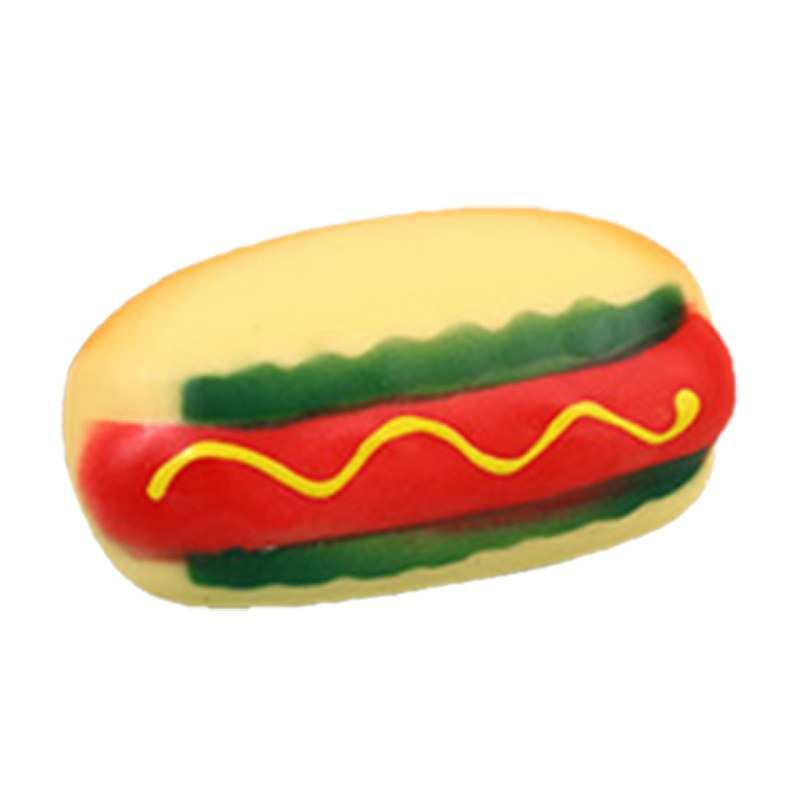 New exotic Lala hot dog new creative food and play Pat decompression hot dog toy simulation ingredients pinch music