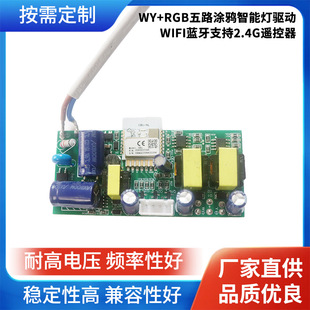 Led Smart Drive Power Supply Five-Way Graffiti Rgb Dimming Downlight Spotlight Wifi Bluetooth 2.4g Remote Control