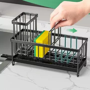 源头工厂抹布架沥水水槽厨房免打孔壁挂式家用调料架子收纳架神器