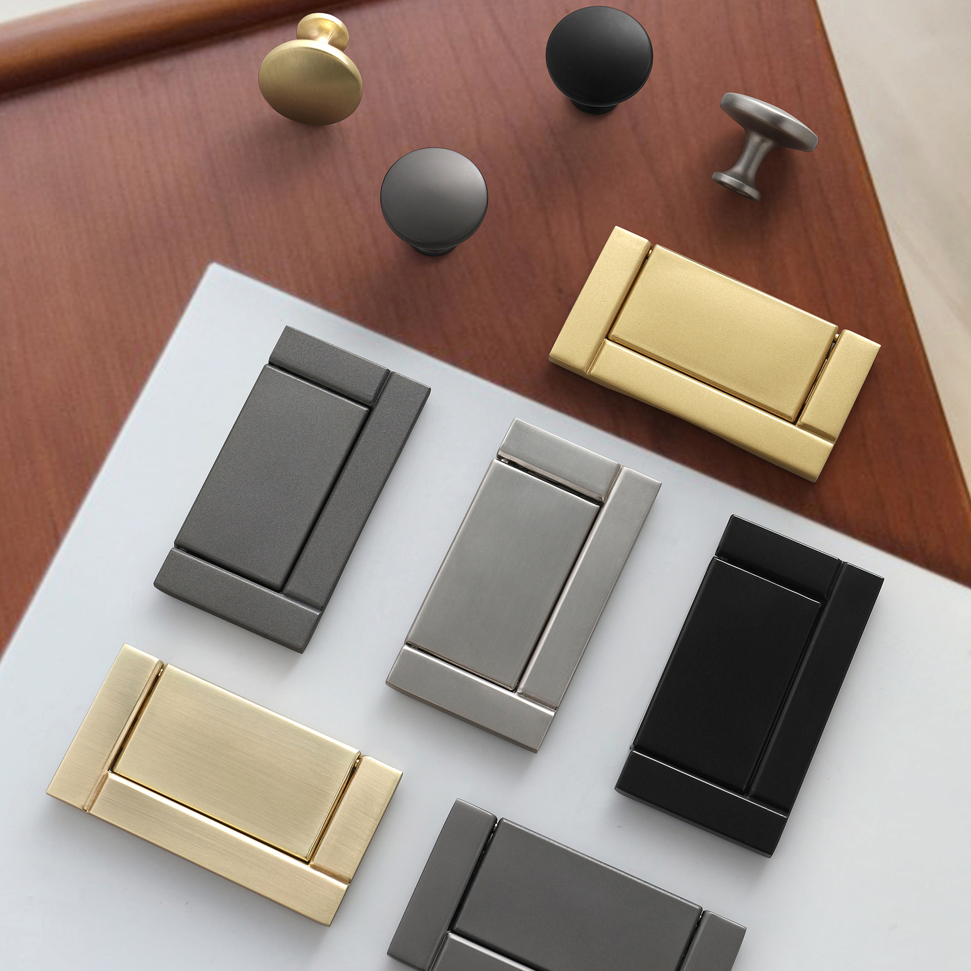 廠家直供櫃門抽屜櫃暗扣拉手隱形櫥櫃門把手明裝簡約免打孔平拉手