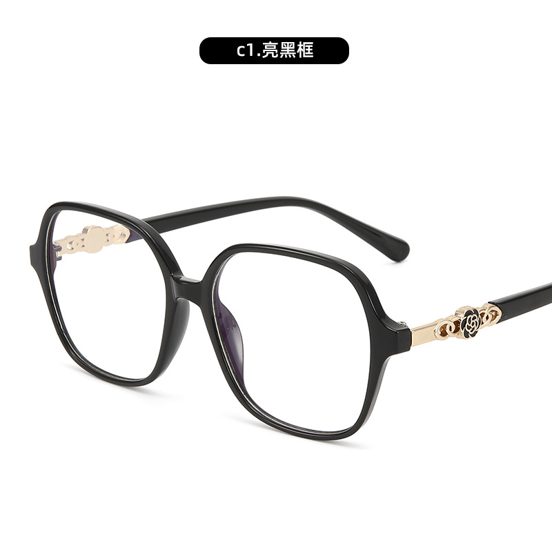 Nueva celebridad de Internet Xiaoxiangfeng Camellia Gafas anti-luz azul Versión coreana del marco de espejo en vivo de Douyin femenino Marco de espejo de miopía