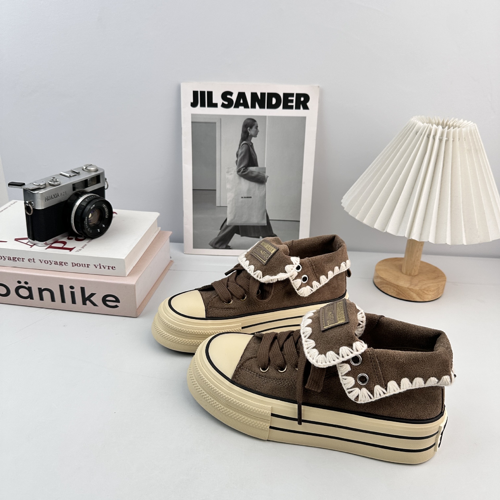 Zapatos de lona de caída de fondo grueso para mujeres, 2025 estilo coreano de zapatos de skate de alto nivel, zapatos de mujer image 4