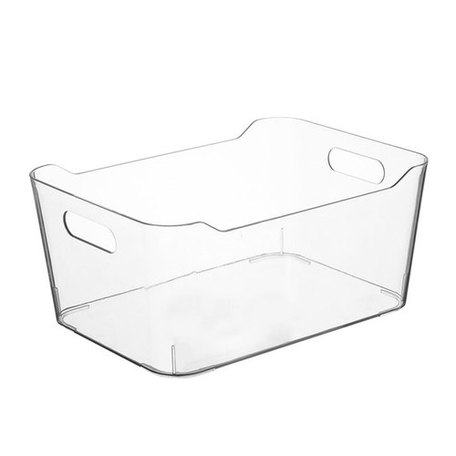 Transparent plastic cosmetic storage box kitchen storage organization carry-on storage basket home miscellaneous clothing storage box