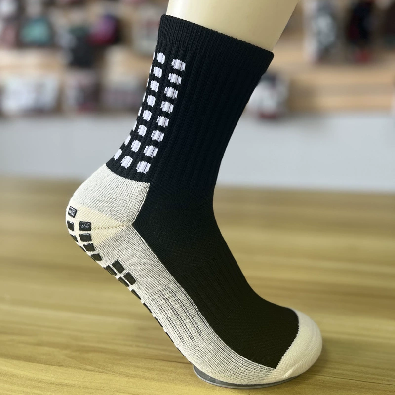 Футбольные носки, мужские противоскользящие носки для полотенец со средней трубкой, утолщенные спортивные носки для тренировок и соревнований