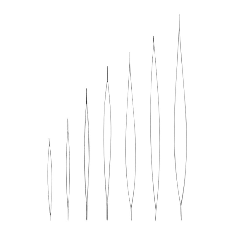 304 acero inoxidable aguja de bola abierta mano DIY cuerdas de pulsera collar herramientas auxiliares aguja de bola abierta gran ojo