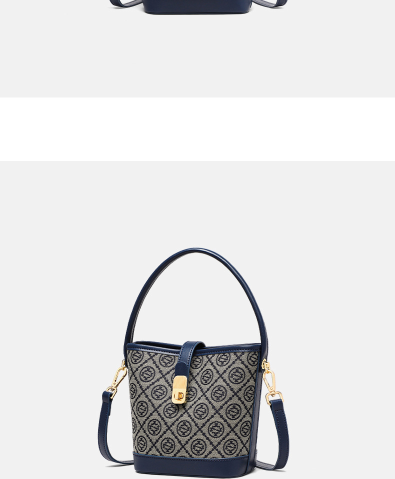 Túi tote nữ cỡ lớn họa tiết monogram, đeo vai và đeo chéo đi làm — màu xanh, Màu xanh (phiên bản công khai), màu đen, Màu đen (phiên bản công khai) chi tiết 21
