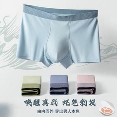 モーダルメンズ下着 7A マルベリーシルク抗菌クロッチボクサーブリーフ高弾性通気性青少年シームレススポーツ下着