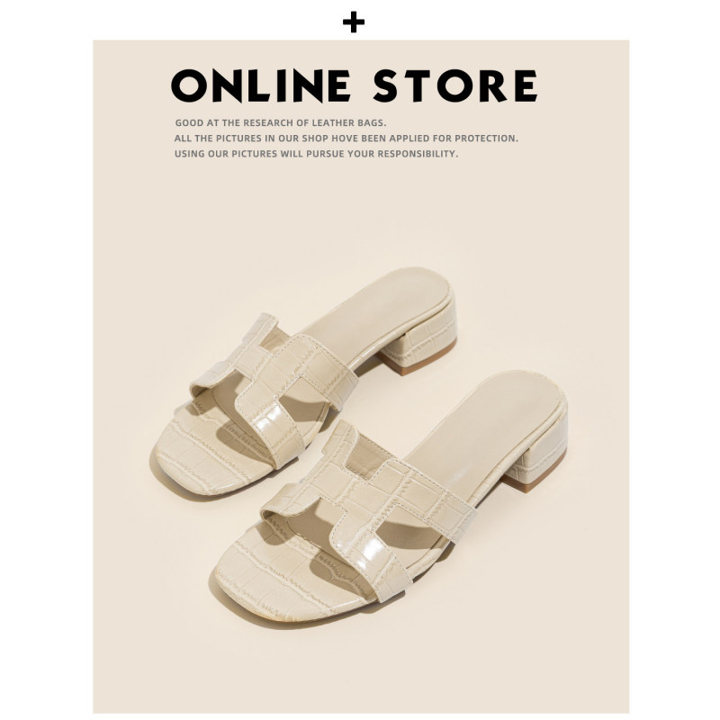 Sheepskin version ~5cm height-increasing crocodile pattern sandals for women, summer outdoor wear, 2026 new model, chunky heel, flattering, one-strap beach sandals Sheepskin version ~5cm height-increasing crocodile pattern sandals for women, summer outdoor wear, 2026 new model, chunky heel, flattering, one-strap beach sandals