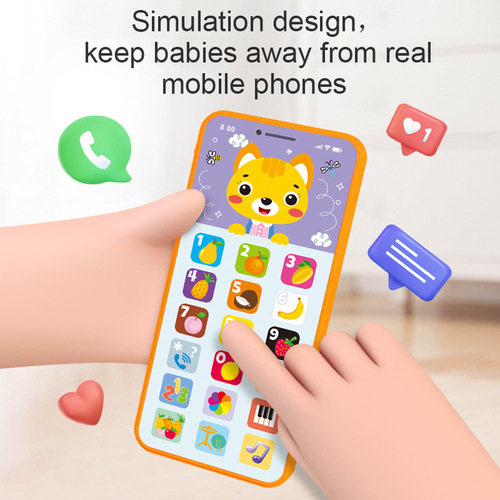 Cross-border new Russian children's mobile phone toy multi-functional early education puzzle simulation phone charging intelligent learning machine