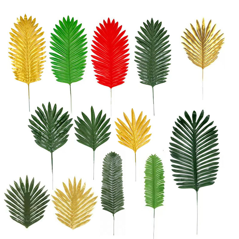 Artificial Sunflower Leaves, Simulated Green Plants, Wedding Background Wall Materials, Fern Leaves, Balloon Decorations, Single Artificial Sunflower Leaves